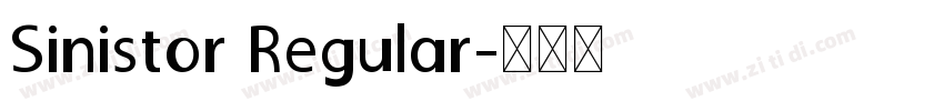 Sinistor Regular字体转换